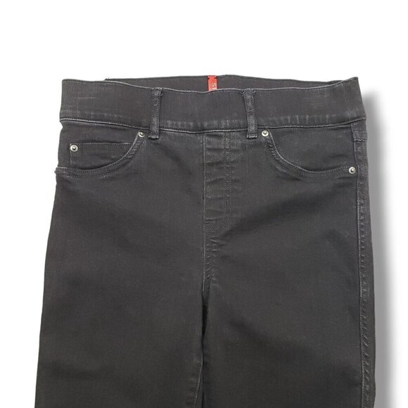 Spanx Ankle Skinny Jeans Womens Small Black Mid Rise Pull On 20278q - Picture 2 of 8